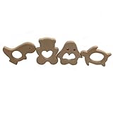 Kissteether 8pcs 歯磨き粉有機赤ちゃんのおもちゃ歯ラックのおもちゃ木製赤ちゃんの歯のギフトを手作りDIY木製のカメの恐竜ペンギンシロクマの赤ちゃんのケア赤ちゃんの歯 (8pcs)