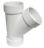 Canplas 192304l PVC DWV Y Long HXHXH、4インチ、ホワイト
