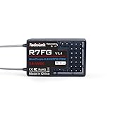 Radiolink R7FGジャイロ受信機 7チャンネル2.4GHz RC防水受信機 、電圧テレメトリー、600M長距離制御、RCクローラ漂流車、ボート用、無線コントローラーRC8X/RC4GS V3/RC6GS V3/T8S/T8FB適応