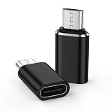 ChrisPow マイクロUSB変換アダプター 2個入り ブラック USB Type-C to Micro USB 変換コネクタ USB C（メス）to Mirco-USB（オス）変換アダプター OTG非対応 タイプCアダプター Type Bコネクタ 2A急速充電 データ同期 アンドロイド充電 Xperia、Galaxy S7、Nexus、 P10 Lite等Micro b Andriod