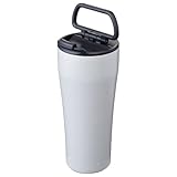 アトラス キャリータンブラー コーヒー セラミック タンブラー 蓋付き ハンドル付き 473ml セラミック加工 ステンレス 真空断熱 保温 保冷 ホット アイス お手入れ簡単 洗いやすい 持ち歩き グレー カフェリンク ACST-F473GY