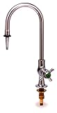 T & S真鍮bl-5850 – 02シングルTempラボ蛇口with Swivel Gooseneck、鋸歯状ヒントと自己終了ハンドル