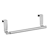 InterDesign Forma Over-the-Cabinet Expandable Kitchen Dish Towel Bar Holder - Brushed Stainless Stee