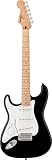 Squier by Fender スクワイヤー エレキギター Squier Sonic™ Stratocaster® Left-Handed, Maple Fingerboard, White Pickguard, Black ソフトケース付き
