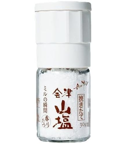 Amazon.co.jp: 会津山塩 挽きたて会津山塩 ミル詰替用 30g×1袋 塩 会