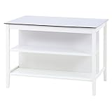 不二貿易 キッチンカウンターテーブル ステン 幅120×奥行78cm ホワイト 13259