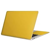 MacBook Air 13インチ 2022～2025 M2 / M3 / M4 用 スキンシール モデル A2681 / A3113 / A3240 igsticker マックブック エア Mac 13" inch 用シール フィルム ステッカー 008994 シンプル 無地 黄色