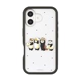 グルマンディーズ mofusand iPhone16 対応 プランプフレームケース ブラック MOFU-63BK