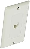 RiteAV – 新しい単一ポートDecorativeネットワーク壁プレート – ホワイト( Tooless ) F / F