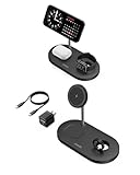 Anker (アンカー) ワイヤレス充電ステーション & 20W充電器 533 磁気ワイヤレス充電器 (3イン1スタンド) 5フィート USB-Cケーブル iPhone 14シリーズ AirPods 3/2/Pro Apple Watch 1-6用 (ウォッチケーブルは付属しません)