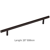 Brookwood Euroバープルハンドル20 cm全体長17 "穴センターキャビネットハードウェア – Oil Rubbed Bronze