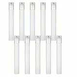 10個セット 詰め替え可能 10ml ロールオン ボトル ステンレスボール付き（クリア）アロマオイル 香水 サンプルボトル 持ち運び便利 漏れ防止設計 (10ml)