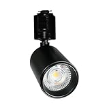 Luxour スポットライト ダクトレール レールライト 60W形相当 LED一体型 LED電球内蔵 ライティングレール専用 ダクトレール レールライト 電球色 自然色 昼白色 ダクトレール用照明 LED 一体式 おしゃれ スポット照明 ダイニング 間接照明 照明器具 ハロゲン電球(1セット, ブラックの器具-自然色)