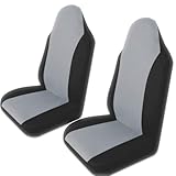 HIRAISM シートカバー 運転席 助手席用 汚れ防止 防水 オールシーズン対応 2枚セット (グレー)