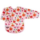 KushiesTaffeta Waterproof Bibs with Sleeves - Toddler - Pink Sunflowers by Kushies