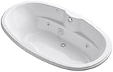 Kohler K-1148-CD-0 7242 Oval Whirlpool with Custom Pump Location, White [並行輸入品]
