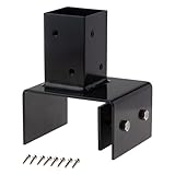 アイガーデン(igarden) 60mm角 ラティスポスト 固定金具 12cmブロック 1個 ポール固定金具 柱固定金具 10116 (1, 12cmブロック用)