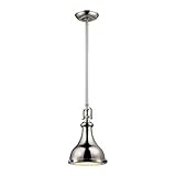 1-Light Pendant in Polished Nickel [並行輸入品]
