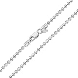 Amberta シルバー925 ボールチェーン ネックレス 幅2mm 長さ 40~70 cm (50cm)