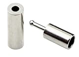 紐留め金具 紐留め エンドパーツ コードエンド クラスプ ２ｍｍ ３ｍｍ ４ｍｍ 留め具 革 紐 パーツ キーホルダー 金具 手芸 素材 ハンドメイド ep2 (シルバー ２ｍｍ 20個)