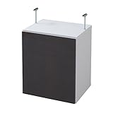 JKプラン Alnair　リビング収納庫 壁面収納庫（鏡面仕上げ） 突っ張り 上ラックのみ 幅45cm ダークブラウン FAL-0023-DB