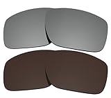 2ペアカラーStayレンズ2.0 MM厚さの偏光交換レンズシルバー&ブラウンOakley mainlink oo9264