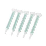 uxcell　ダイナミック混合ノズル　ミキサーノズル　溶接ガン用　5個入り　クリアホワイト　グリーン　プラスチック