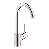 Hansgrohe 04870フォーカスキッチン蛇口with high-arc注ぎ口 – Includes Lifetime戦争、 One Size 04870800 1