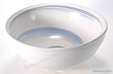 蒼刷毛目手洗鉢（器具付）　 （信楽焼・陶器・手洗鉢・洗面・ポール・H）　※幸せを呼ぶ幸運の黄色「風の水琴工房オリジナルキーホルダー」付きセット商品キーホルダー」付きセット商品