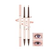 Qin Derdom 両端シルエットペンシル ウォータープルーフ ノンスマッジ アイライナー アイペンシル ゴールデンアプリコット