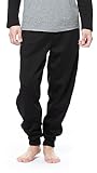 スウェットパンツ メンズ レディース あったか 裏起毛 ルームウェア 部屋着 M/L/LL (3L, ブラック)