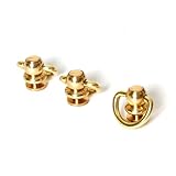 リベット スタッド ジョイント金具 真鍮 3個入り ネジ入り 回転式 止め金具 バッグ ハンドル ドロップハンドル 財布 レザークラフト 材料 DIY ハンドメイド パーツ