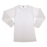 (フロソ) FLOSO キッズ・子供・ジュニア サーマル 長袖Tシャツ アンダー トップス インナー カットソー 冬 男女兼用 (胸囲:46-51cm(2-3歳)) (ホワイト)