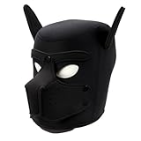 [COZENTA] 犬 マスク コスプレ フルフェイス 被り物 ハロウィン (ブラック)