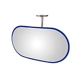信栄物産 防犯ミラー室内用　ﾌﾚｷｼﾌﾞﾙ 小判　385×760　枠：青 ＃KA-750BL