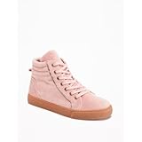 オールドネイビー OLD NAVY/ ベルベットハイトップスニーカー ライトピンク シューズ 20cm【並行輸入】
