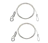 COOLWEST ワイヤーロープ ステンレス φ1．5mm × 2 m 最大耐荷重30kg 圧着スリーブ付き 工事不要 長さ調節可能