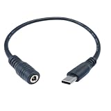 USBC(オス)-DC(外径4.0/内径1.7mm)(メス) 電源供給ケーブル 15cm 5V 5.1kΩ抵抗内蔵 相性問題回避 (4.0*1.7)