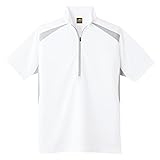 [コーコス信岡] シャツ 半袖ハーフジップポロシャツ ANDARE SCHIETTI AS-577 ホワイト LL