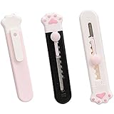 Amazon Litu カッターユーティリティナイフ かわいい 猫の足の形 ボックス カッターナイフ 開閉式カミソリナイフ ミニポケット ミニ格納式 カッター レターオープナー レターカッター アルミニウム合金 プラスチック製 キーホルダーに付き 携帯便利 カット紙 多目的 2個