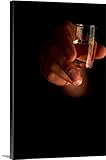 Laurent Grandadamプレミアムシックラップキャンバス壁アート印刷題名アドリア海、モンテネグロ、Man HoldingガラスのLiquor 16" x 24" 2023974_24_16x