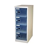 TRUSCO スケルトンロッカー 1列X4段 ブルー TSL4B