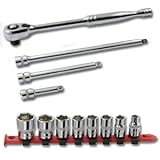 六角ソケットレンチセット　9.5sq　エクステンションバー3本+ラチェットハンドル付き　S-BM38H-2-SA15　【数量限定品】