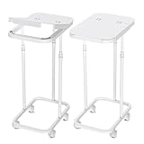 PRTONE ゴミ袋ホルダー キャスター付き 縦開き ゴミ箱 分別 2個セット 高さ調整可 20L～90L袋対応 骨組みタイプ 袋 かけるだけ ゴミ箱 45L ふた付き おしゃれ スリム 2分別ゴミ箱 ニオイ漏れ対策 ダストボックス ゴミ袋 スタンド ポリ袋ホルダー キッチン 台所 リビング 洗面所 トイレ オフィス ゴミ袋ストッカー ホワイト