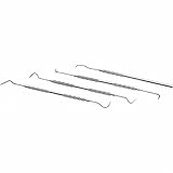 4 Pc Assorted Stainless Steel Dental Tool Pick Set Kit Pic [並行輸入品]