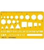 Amazon | ウチダ テンプレート No.301 ボルトナット定規 1-843-0301