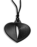 KidKusion Gummi Teething Necklace Heart, Black by KidKusion