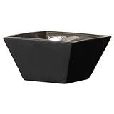 インテリアポット フローラ シャロー ブラック 9.5x9.5xH5 穴無し 4個入り／花器・コンポート