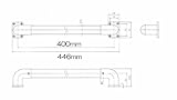 ＷＢ 一文字手すり ３２Φ ４００ｍｍ 屋内用 ＡＶブラウン