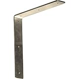 Ekena Millwork BKTM02X12X12HASS 2-Inch W x 12-Inch D x 12-Inch H Hamilton Bracket, Stainless Steel [